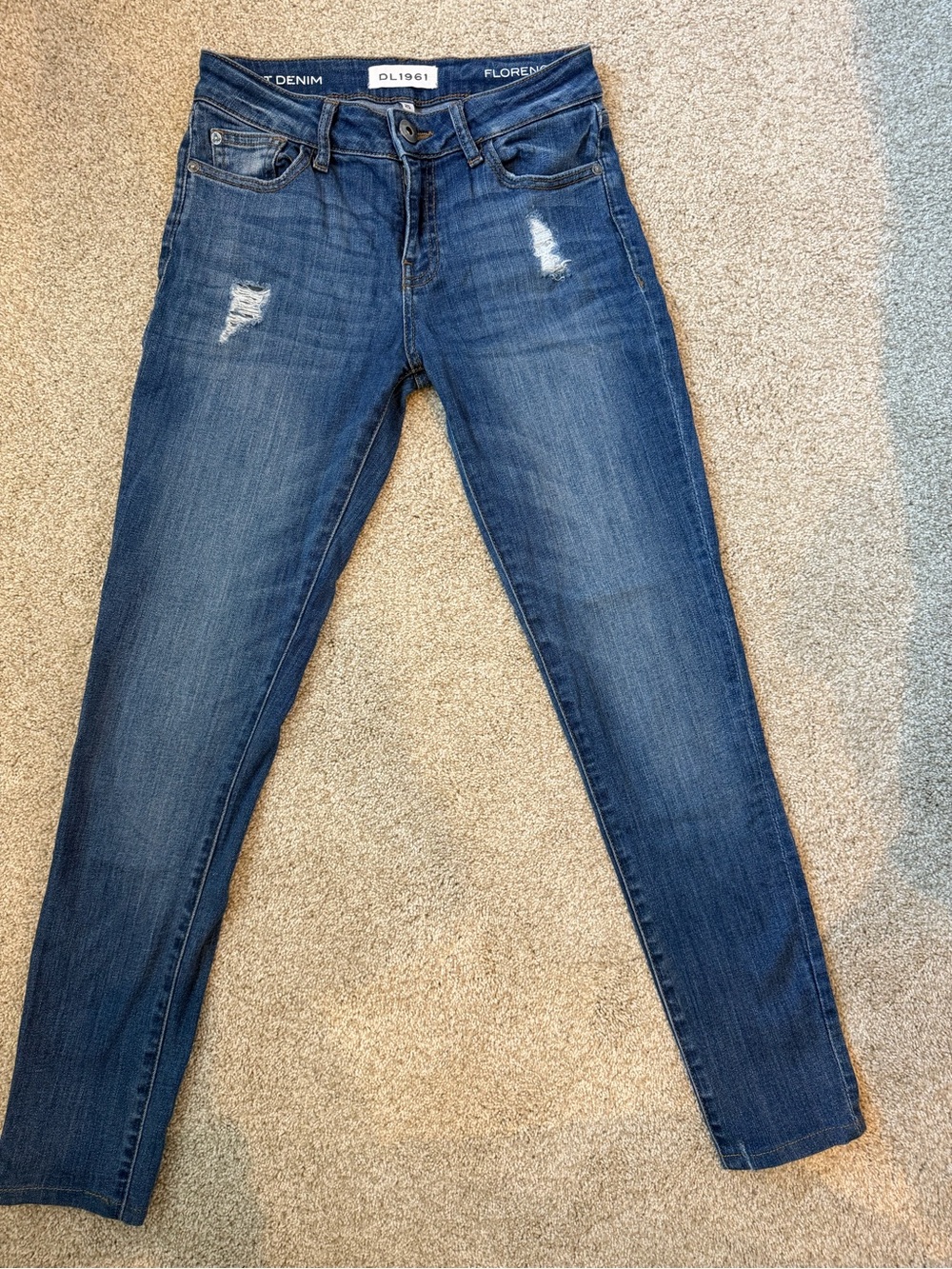 DL1961 Florence Slim Skinny Jeans in Dark Blue Wash